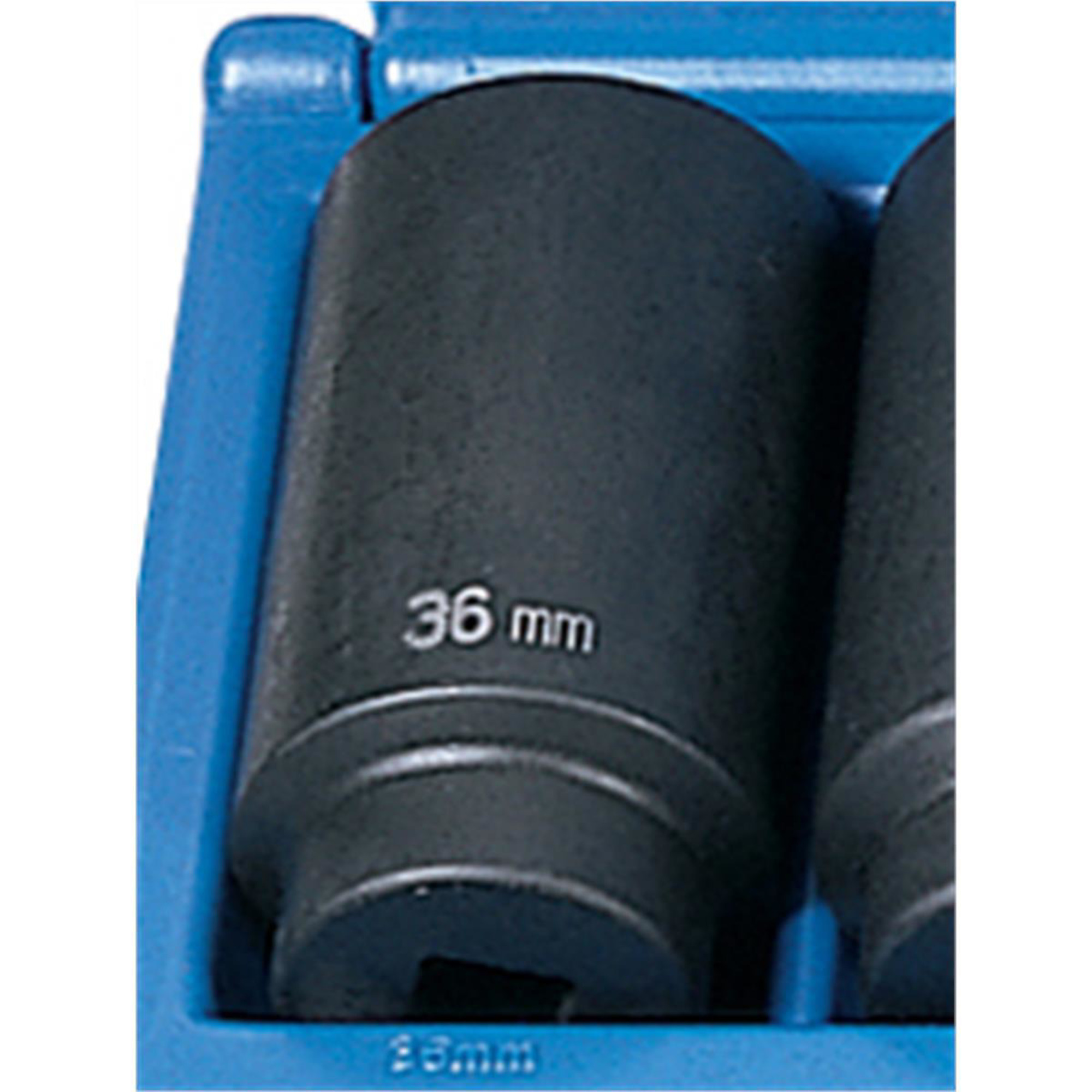 Grey Pneumatic Impact Socket — 36mm, 1/2in. Drive, 6-Point, Deep, Model# GRE2036MD
